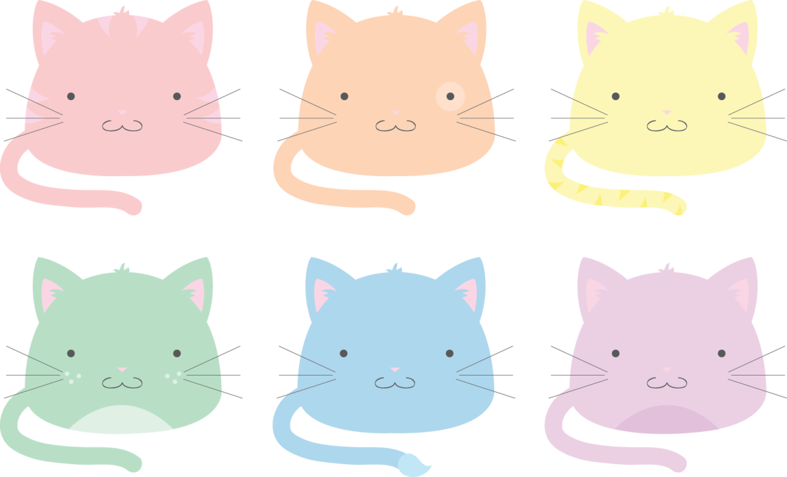 Pink Pastel Medium Whiskers Sized To Cats PNG Image
