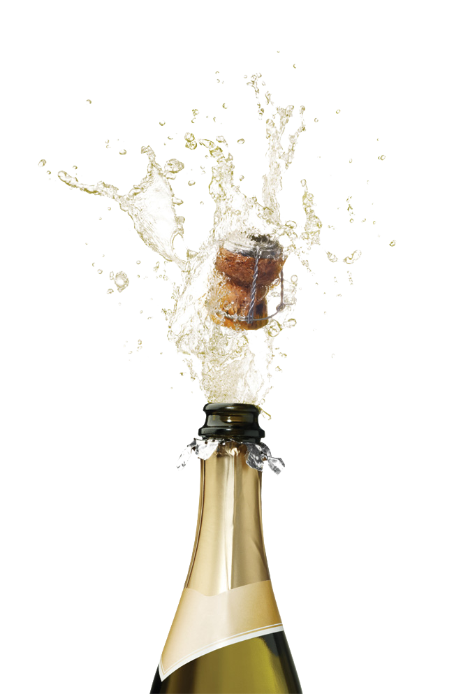 Champagne Popping Picture PNG Image