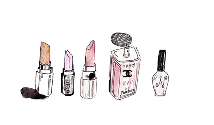 Download Concealer Lipstick Chanel Perfume Various Cosmetics Cartoon HQ