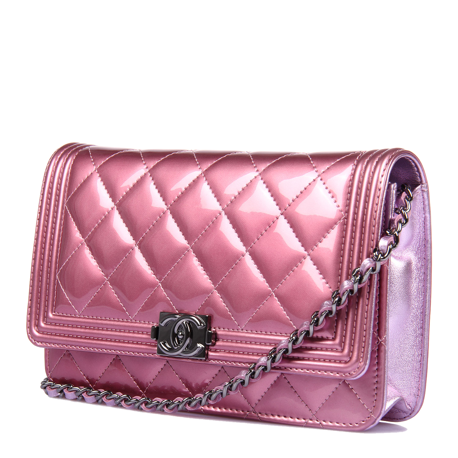 Pink Bag Leather Pearl Handbag Chanel PNG Image