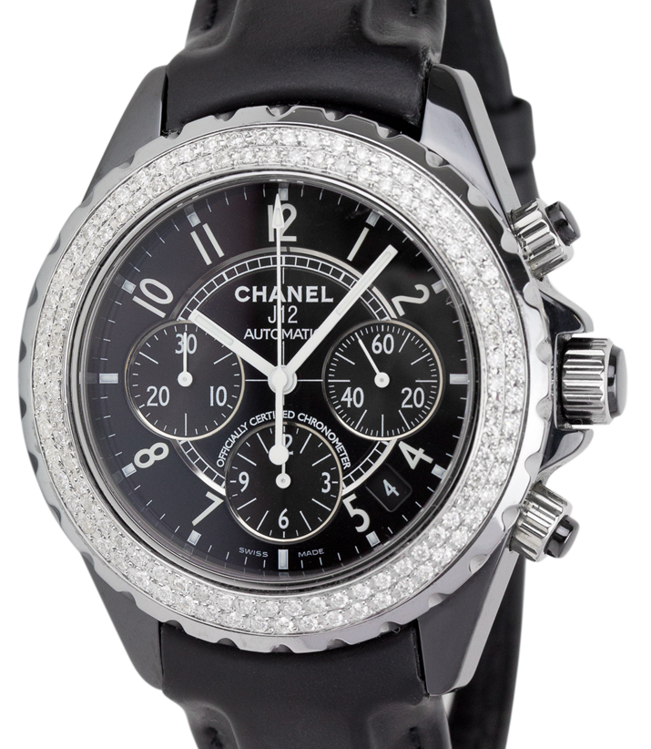 Chronograph Watch Diamond J12 Chanel PNG Download Free PNG Image