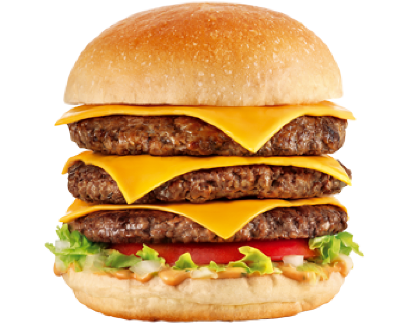 King Sandwich Hamburger Food Cheeseburger Veggie Fast PNG Image