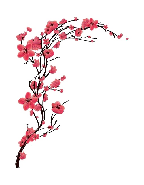 Blossom Cherry Peach Red Tattoo Free Transparent Image HQ PNG Image