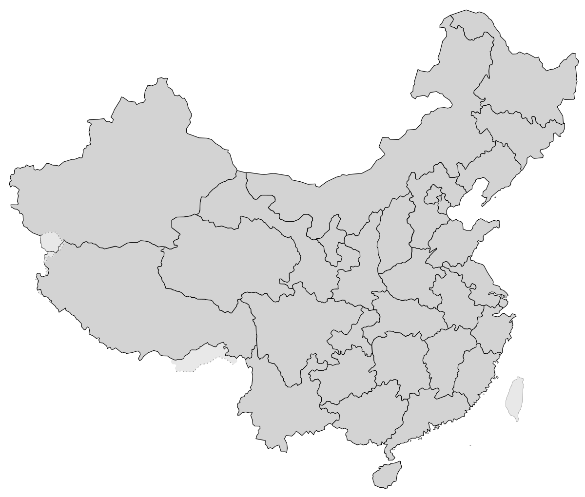 China Border Map Download HD PNG Image