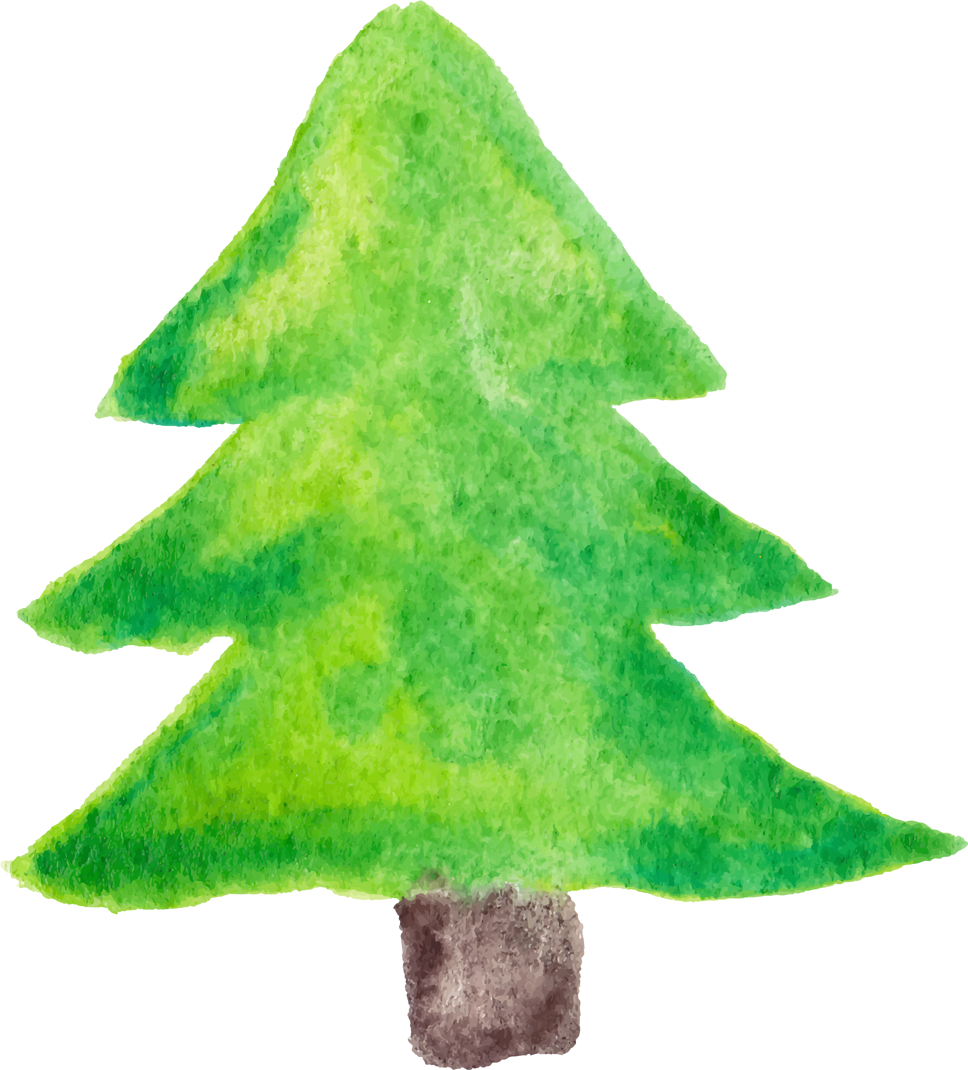 Watercolor Tree Christmas PNG Download Free PNG Image