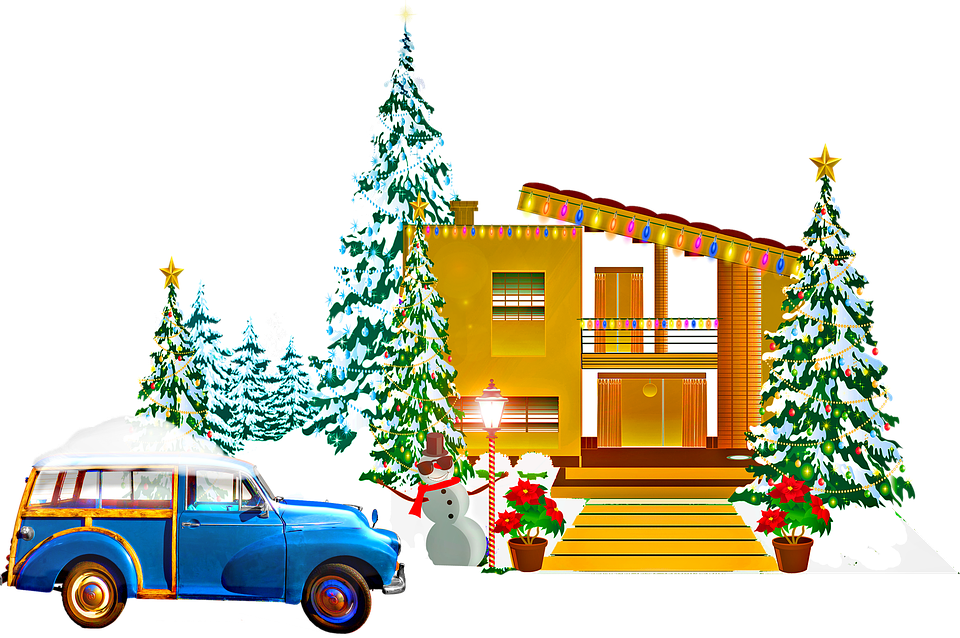 House Christmas Free Transparent Image HQ PNG Image