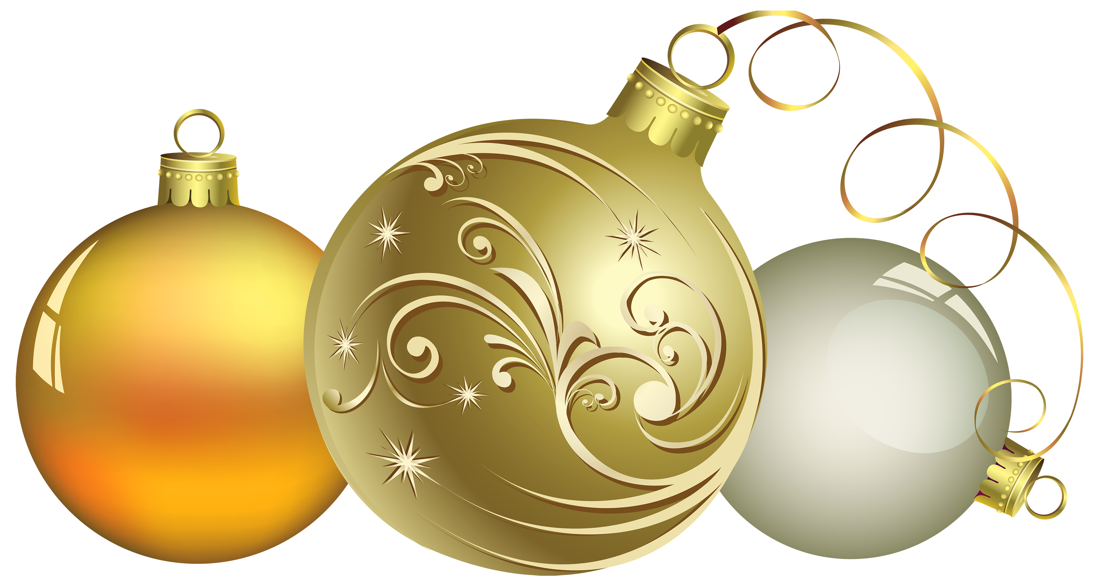Picture Christmas Gold Bauble Free Download PNG HD PNG Image