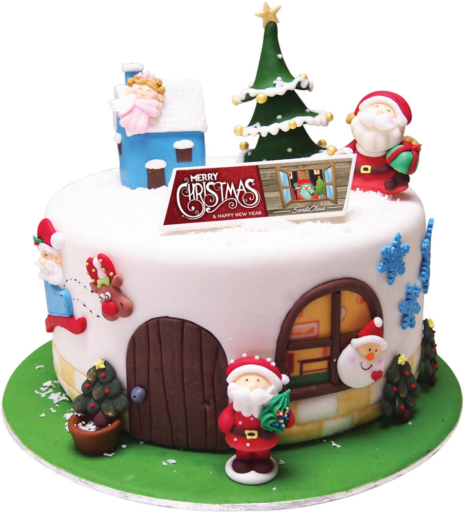 Cake Pic Christmas PNG Free Photo PNG Image