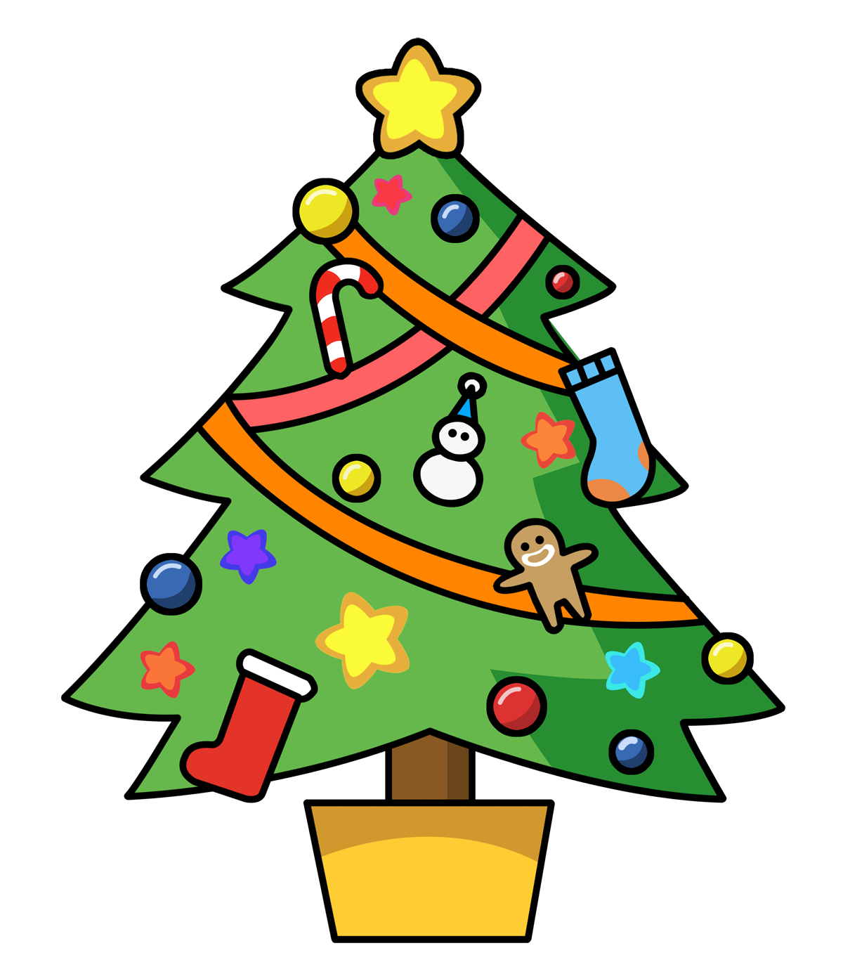 Kawaii Tree Christmas Free Download PNG HQ PNG Image