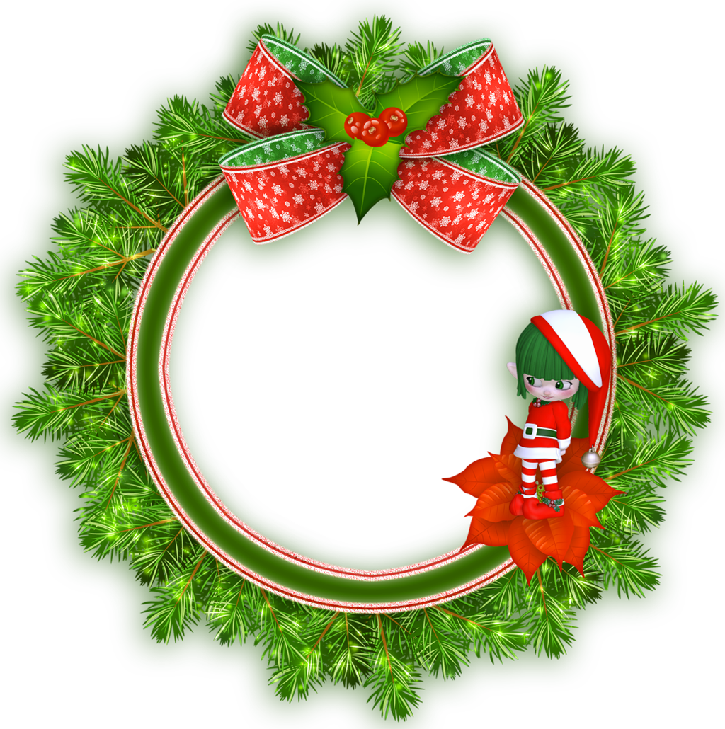 Frame Green Christmas Free Transparent Image HQ PNG Image