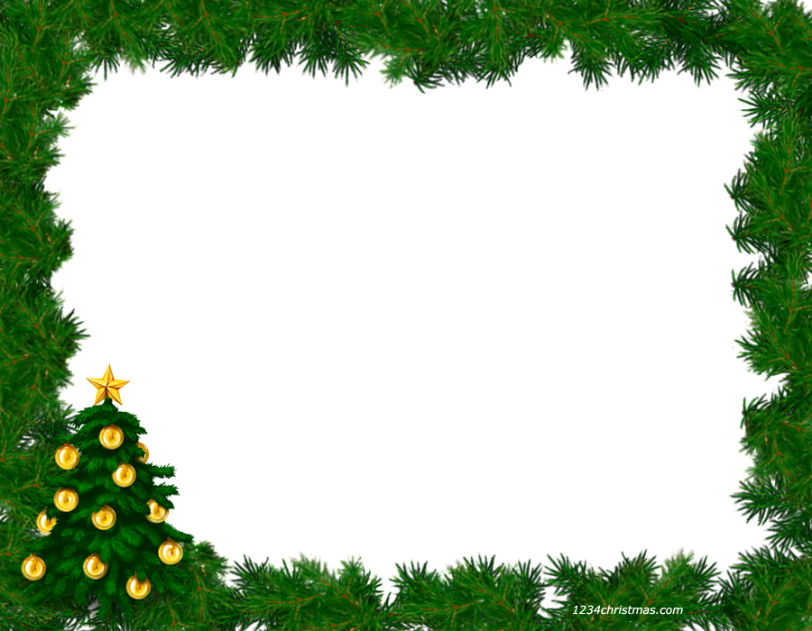 Frame Pic Green Christmas PNG Free Photo PNG Image