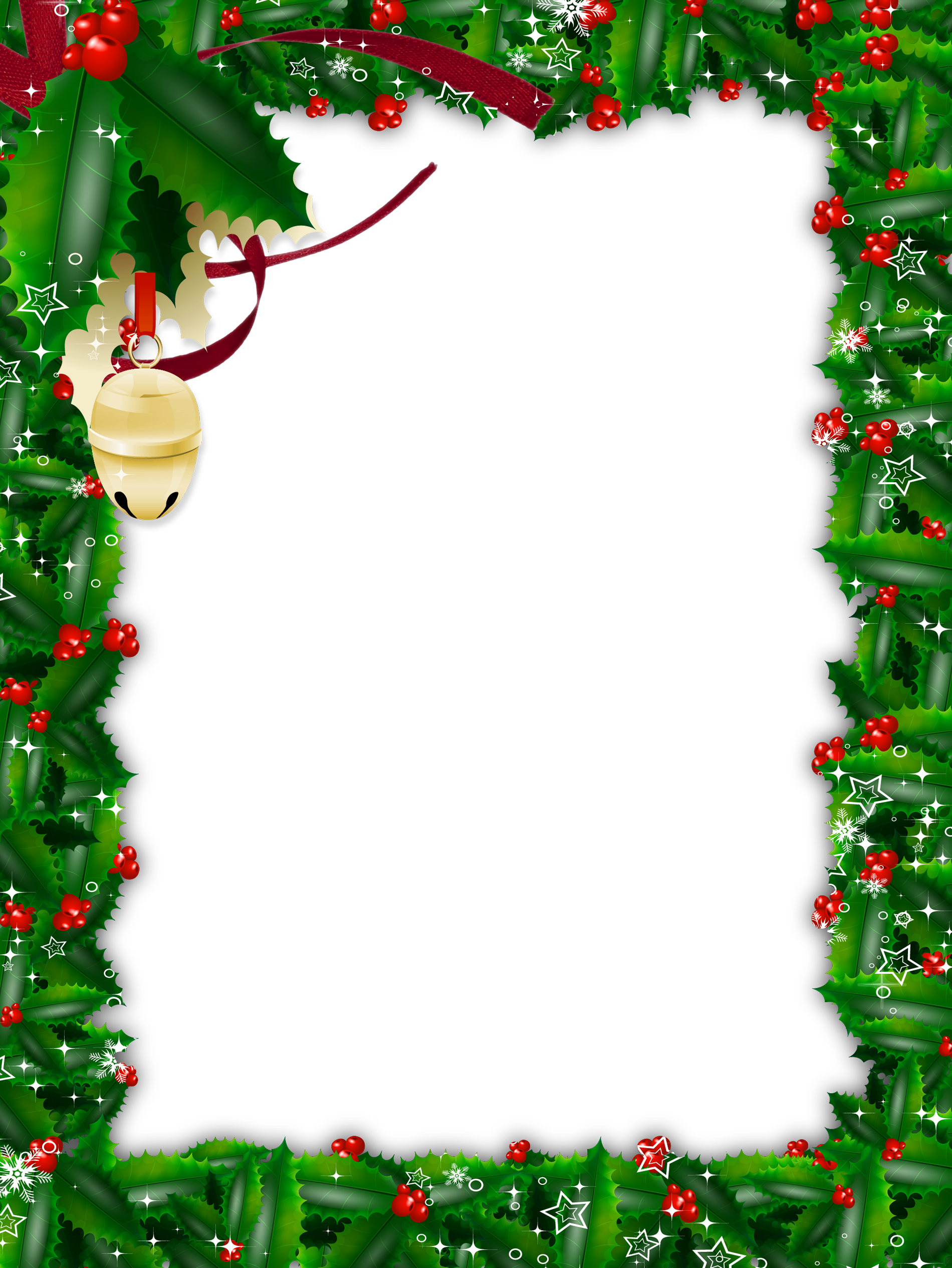 Picture Frame Green Christmas Free Clipart HD PNG Image