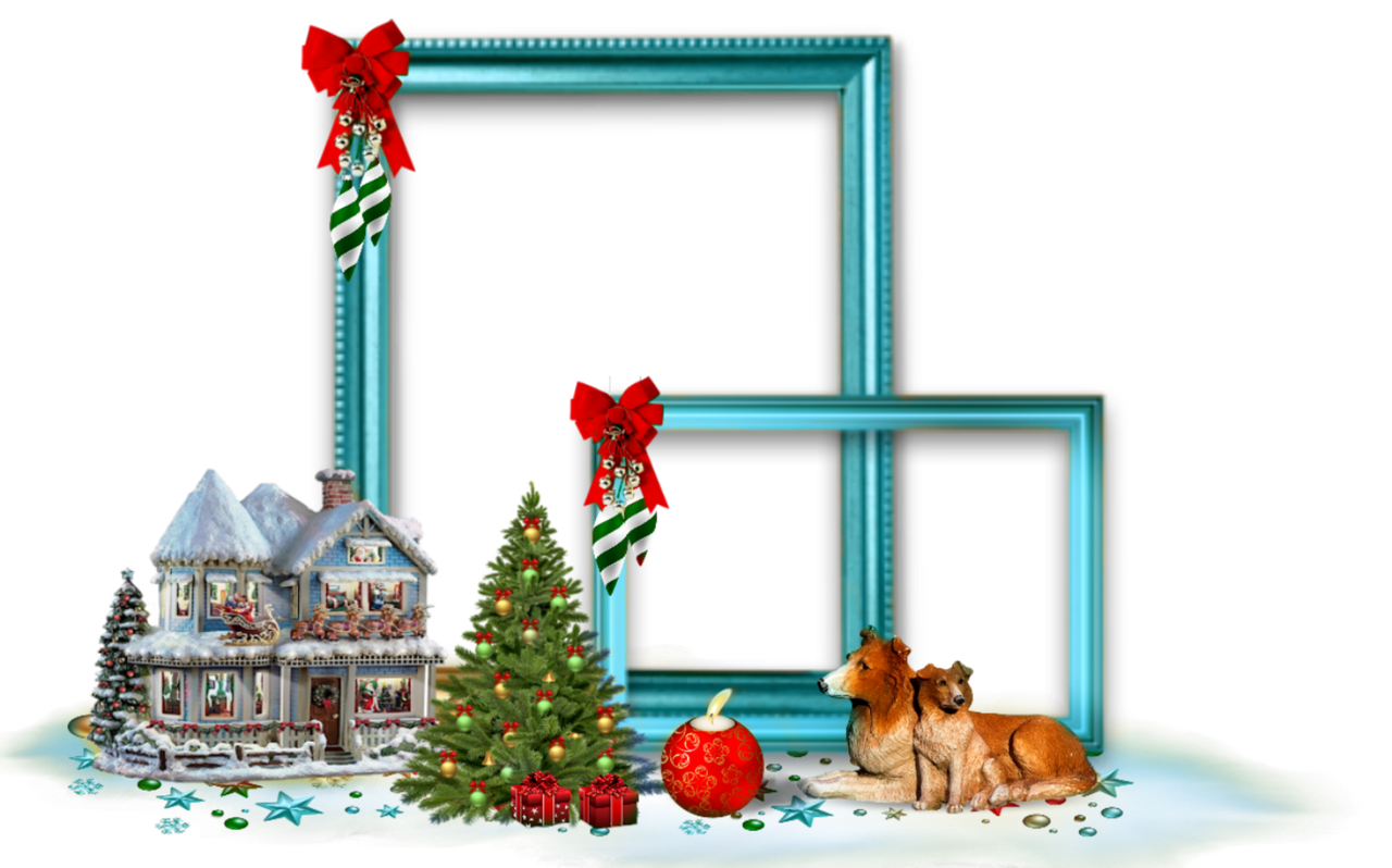 Blue Frame Christmas Download HD PNG Image