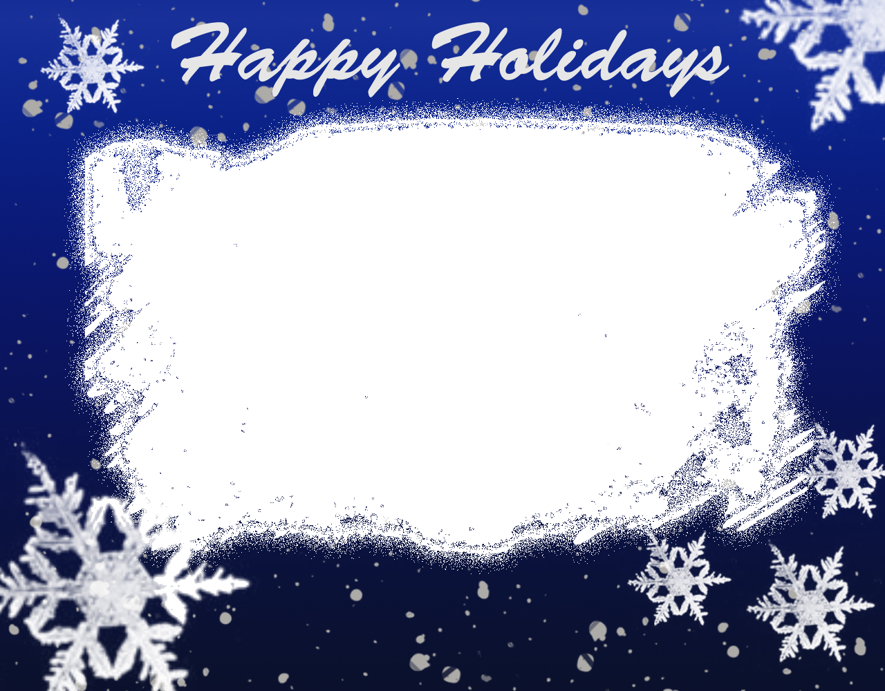 Blue Photos Frame Christmas Download HQ PNG Image