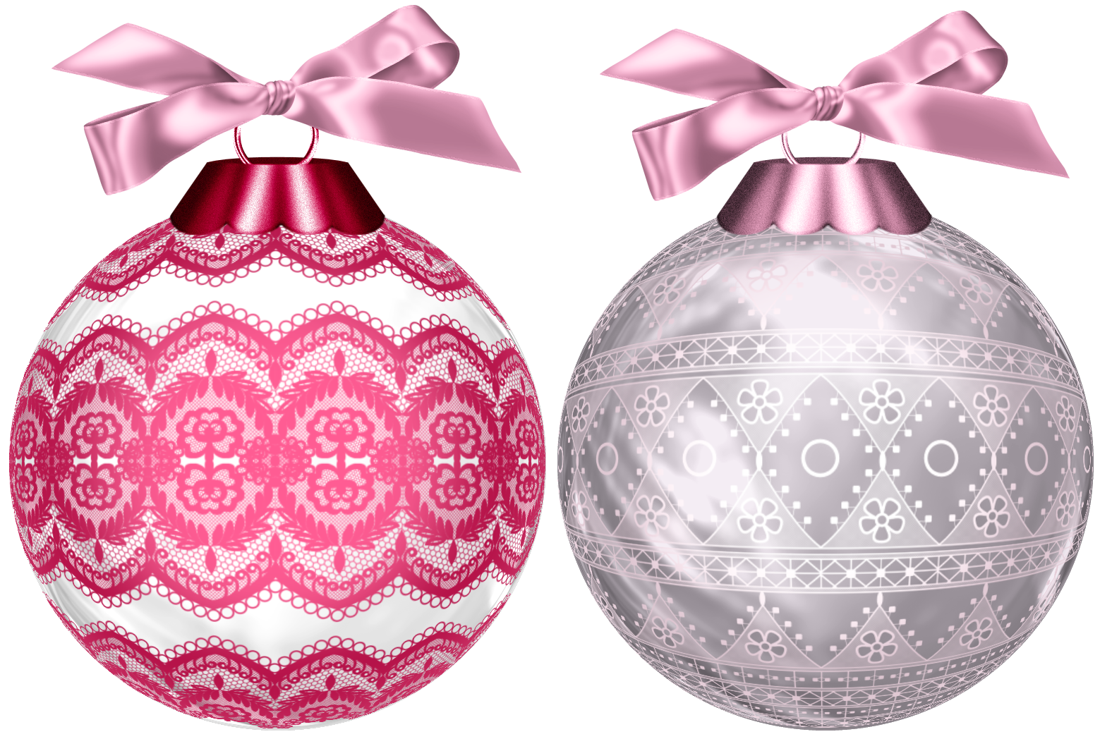 Pink Photos Christmas Ornaments Download Free Image PNG Image