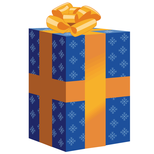 Blue Pic Christmas Gift Free Clipart HQ PNG Image