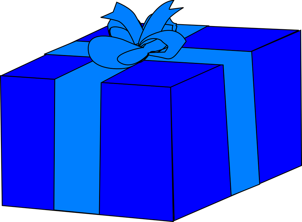 Blue Picture Christmas Gift Free Transparent Image HD PNG Image