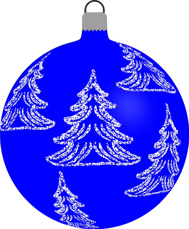 Blue Christmas Ornaments Free Clipart HQ PNG Image