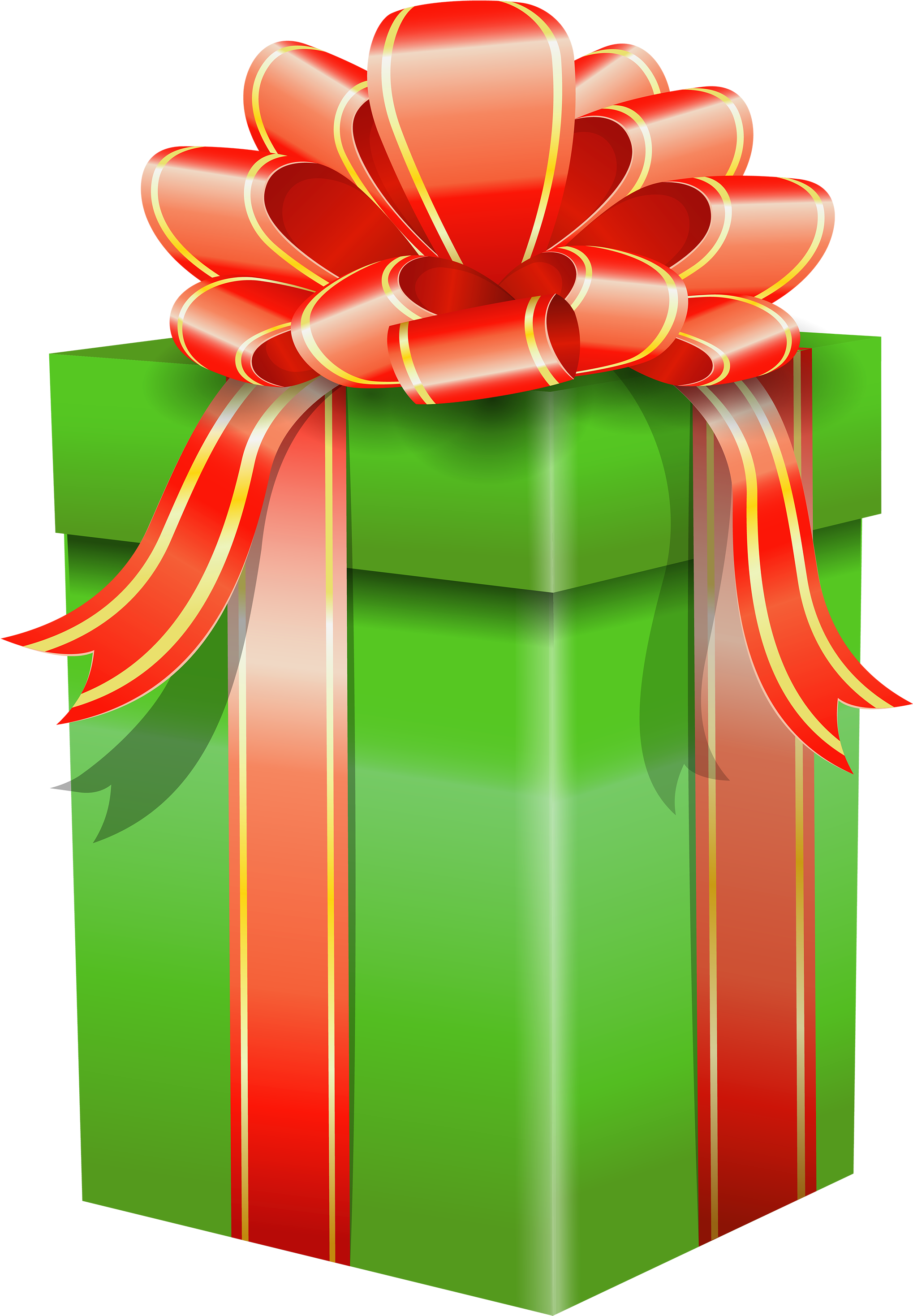 Green Christmas Gift Free Clipart HD PNG Image