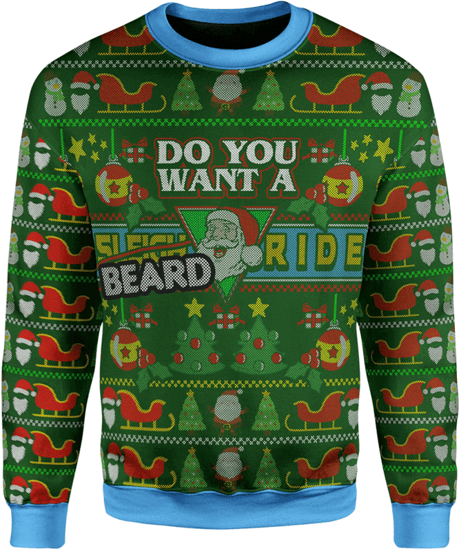 Green Christmas Jumper Free Clipart HD PNG Image