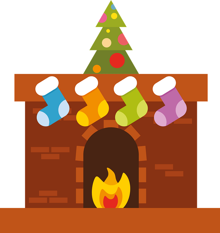 Pic Fireplace Christmas Free Clipart HD PNG Image