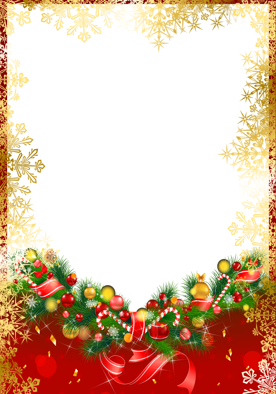 Frame Christmas Red Download HQ PNG Image