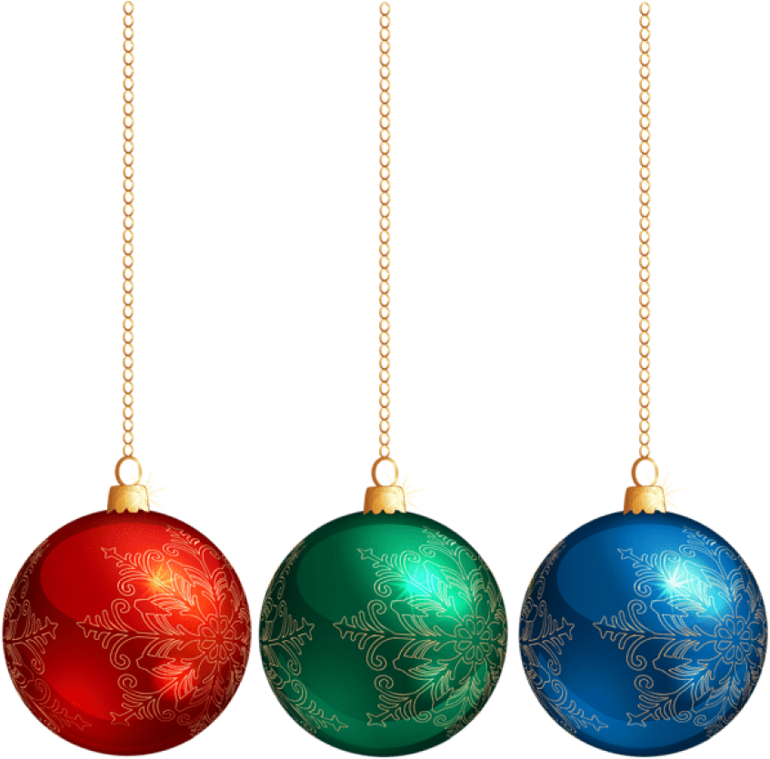 Christmas Ornaments Hanging PNG Free Photo PNG Image