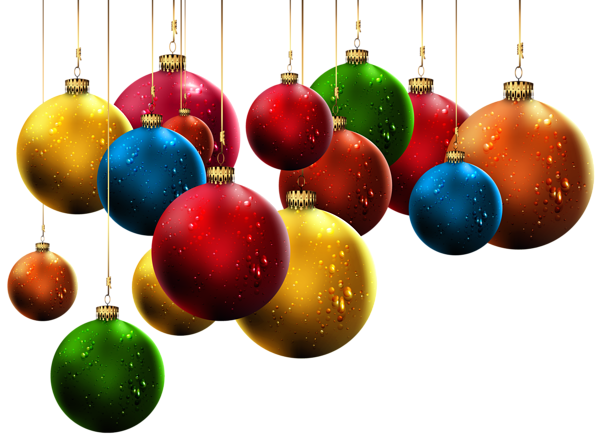 Christmas Ornaments Hanging Free Clipart HD PNG Image