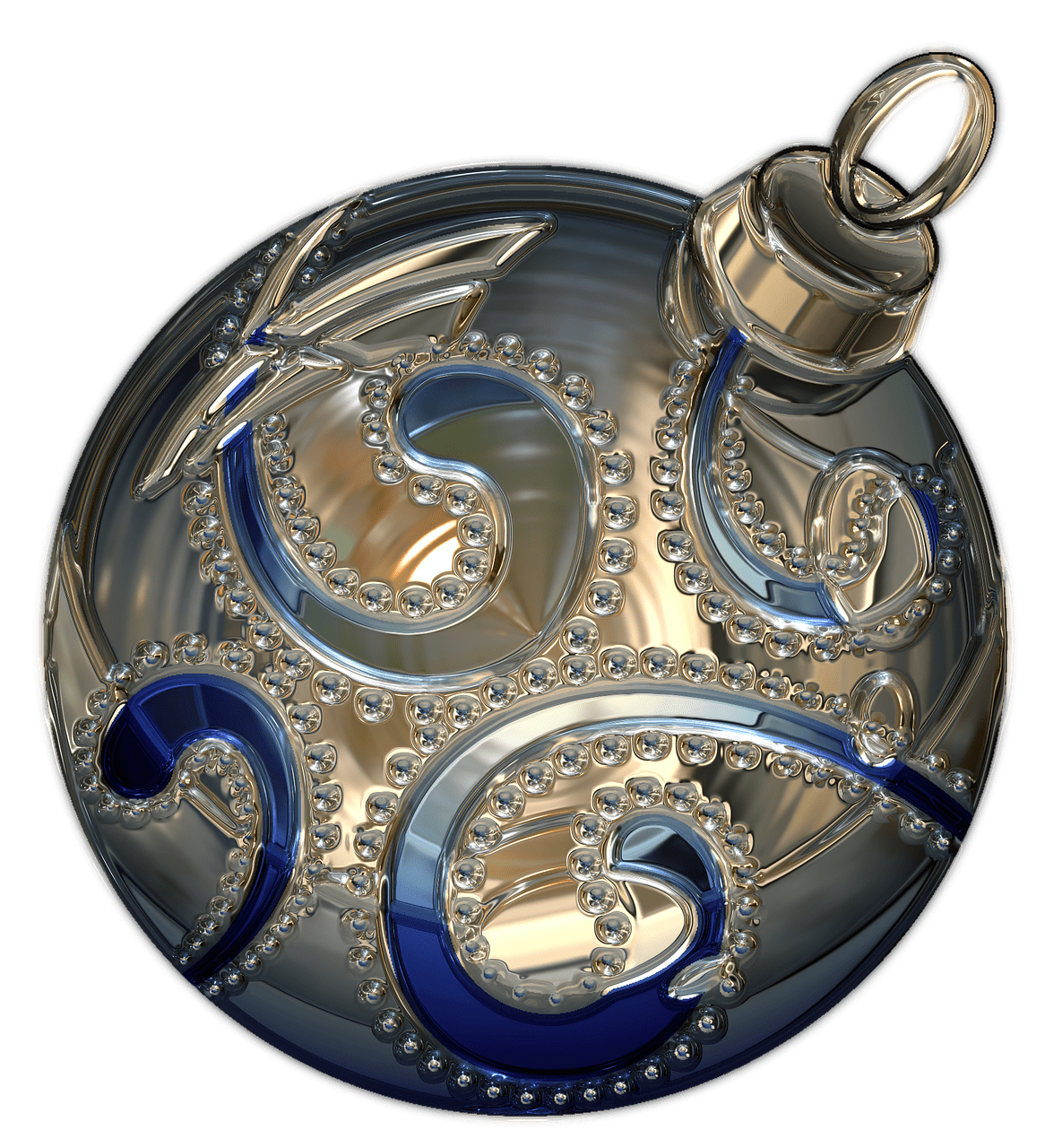 Bauble Picture Silver Christmas Download HD PNG Image
