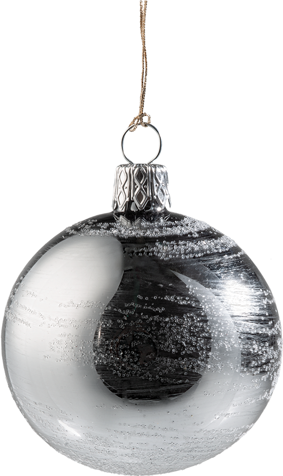 Silver Ornaments Christmas Free HD Image PNG Image