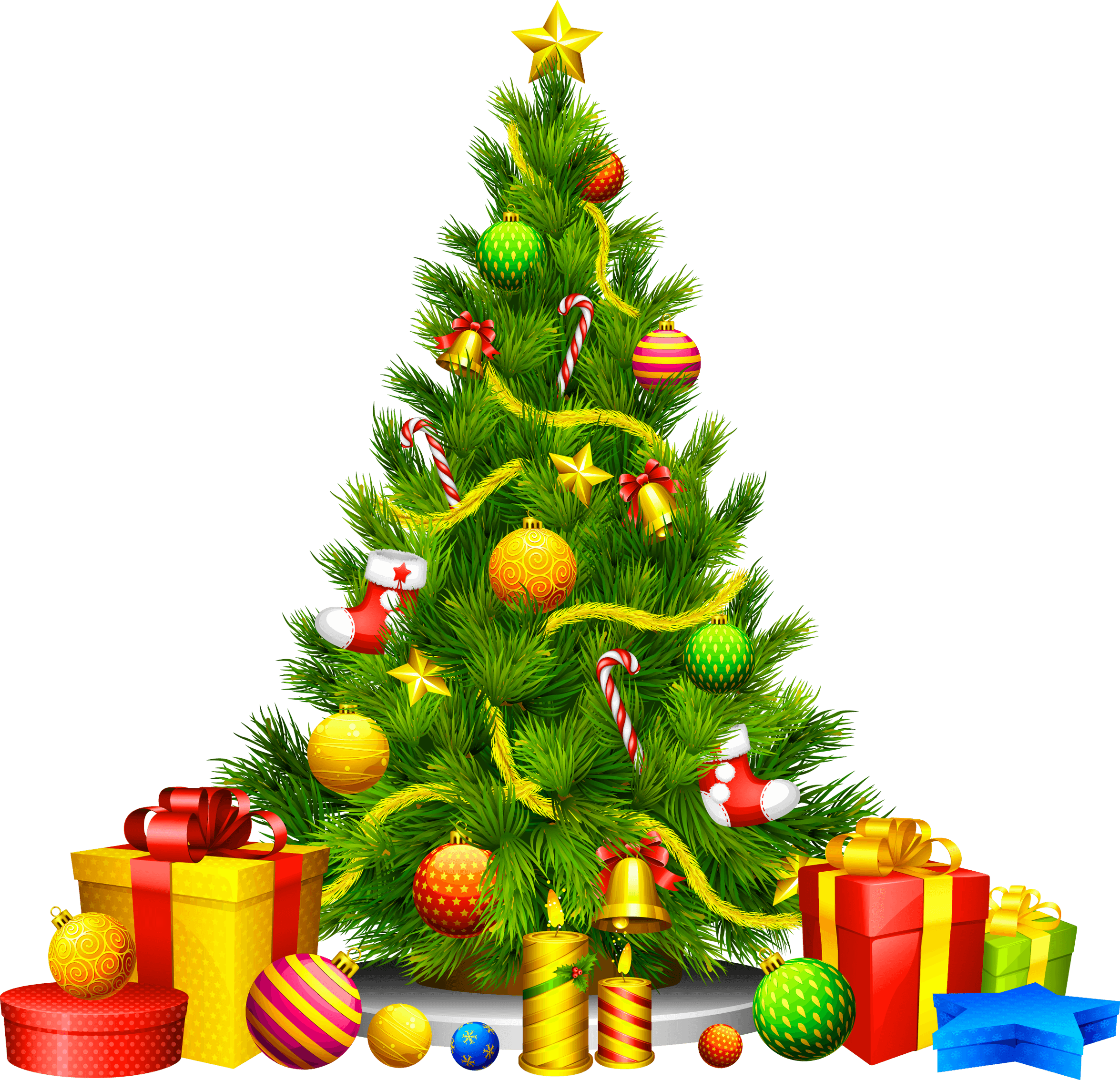 Gifts Fir-Tree Christmas PNG Image High Quality PNG Image
