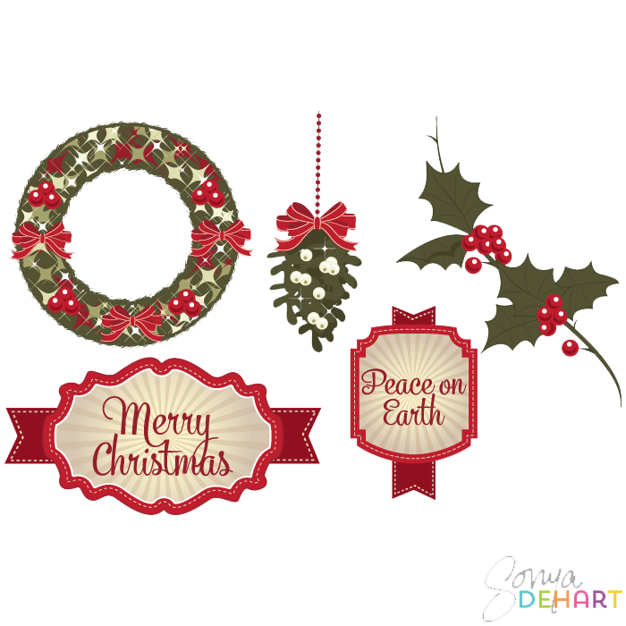 Christmas Elements File PNG Image