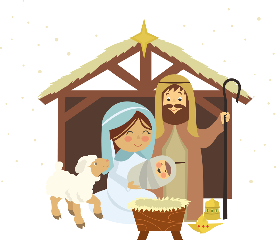 Manger Woman Of Novena Scene Aguinaldos Nativity PNG Image