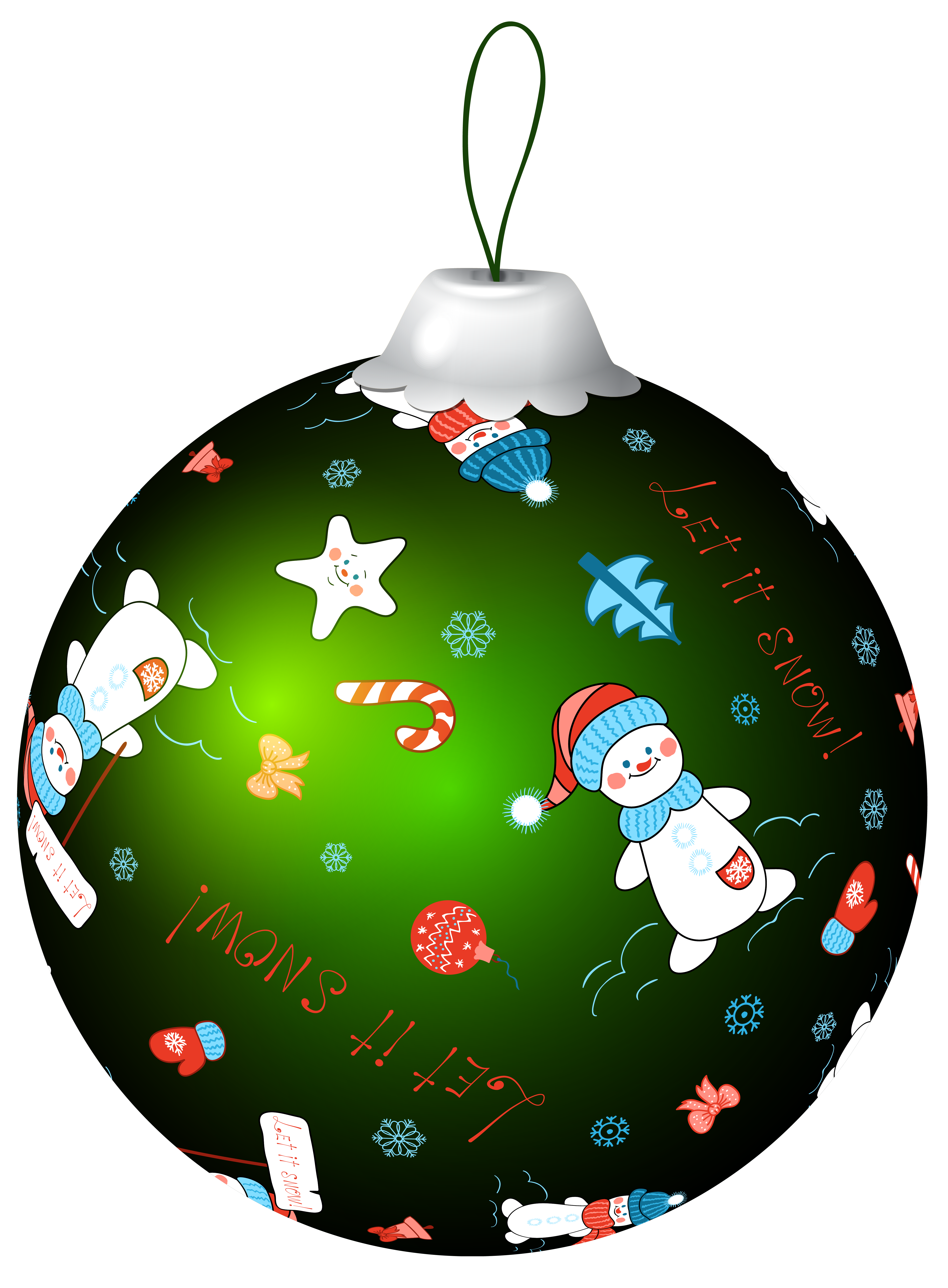 Snowman Ball Ornament Decoration Green With Christmas PNG Image