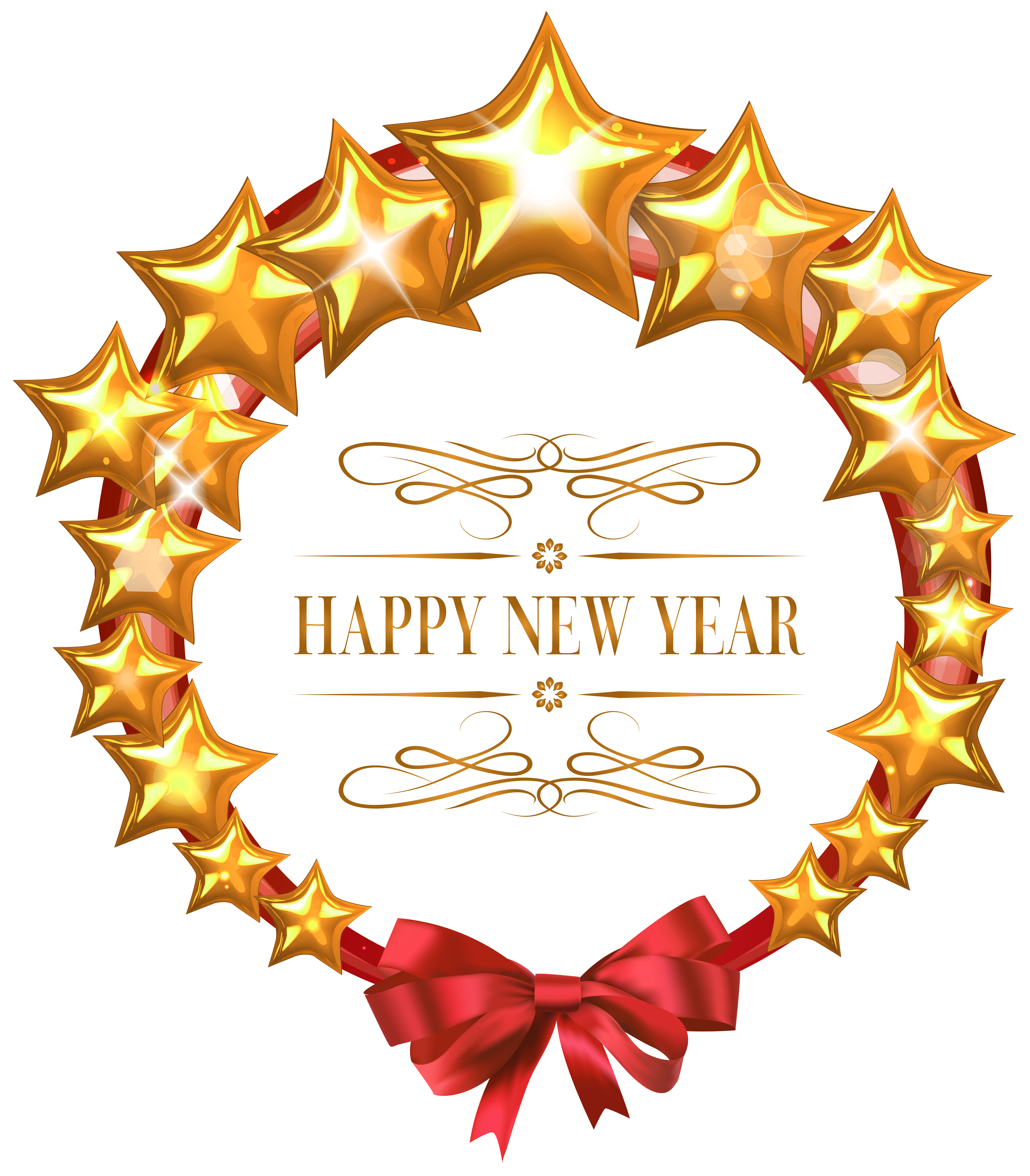 Decor Eve Year'S Stars Year Oval Day PNG Image