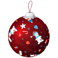 Snowman Ball With Christmas Red Download Free Image