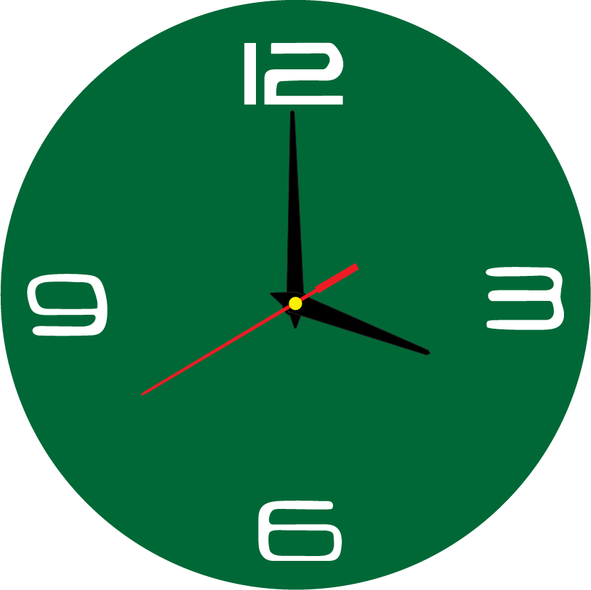 Wall Clock Green Classic Free Transparent Image HQ PNG Image