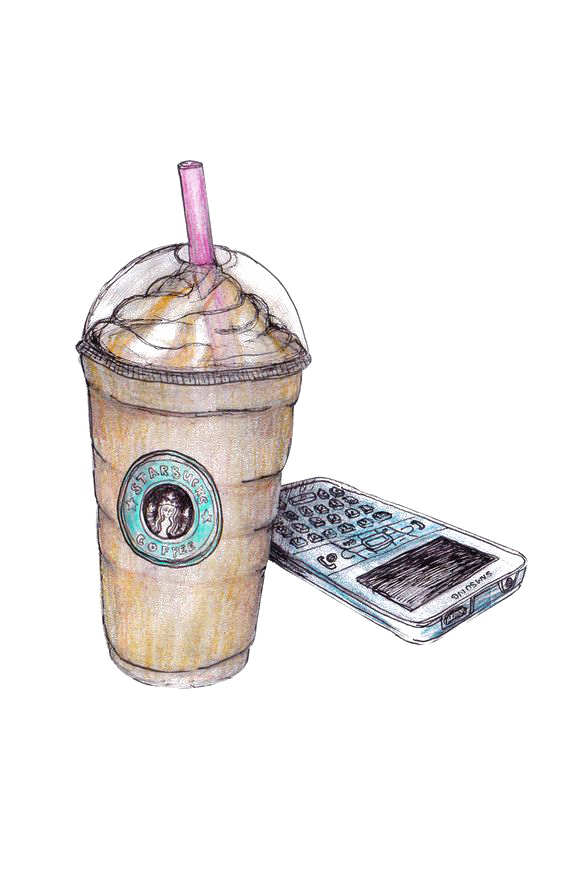 Coffee Drawing Milkshake Starbucks Latte PNG File HD PNG Image
