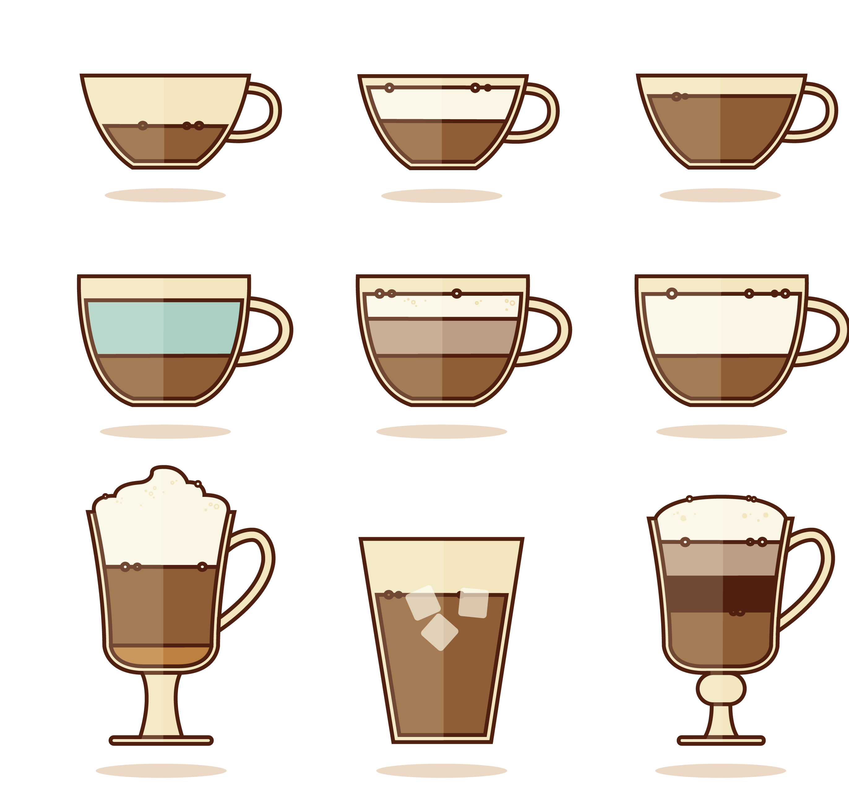 Формы кофейных чашек