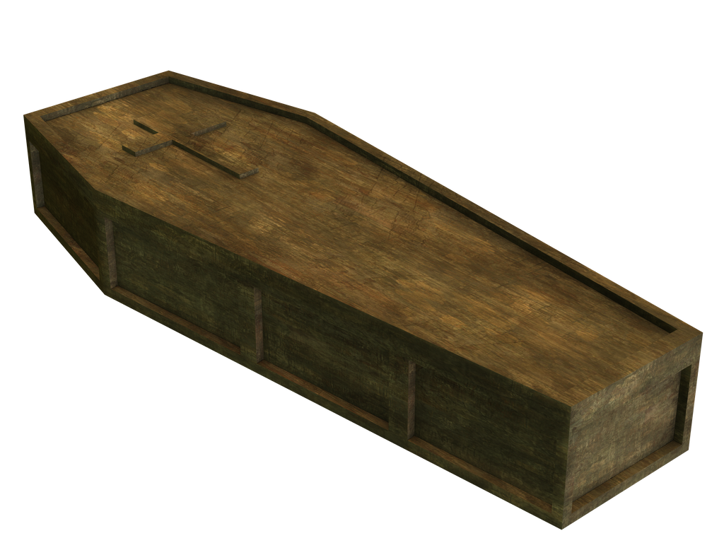 Wooden Coffin Free Clipart HD PNG Image