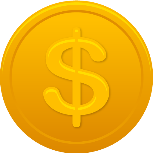 Trademark Symbol Dollar Us Yellow Coin PNG Image