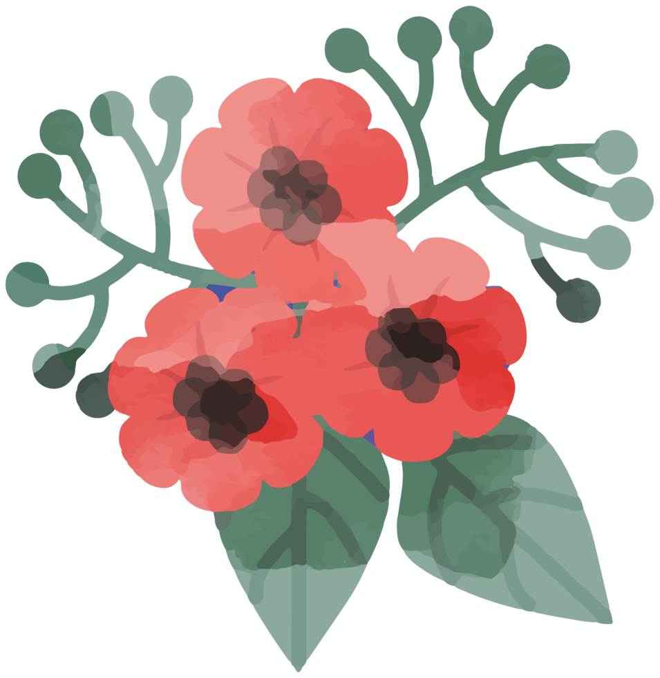 Watercolor Flower Free Clipart HD PNG Image