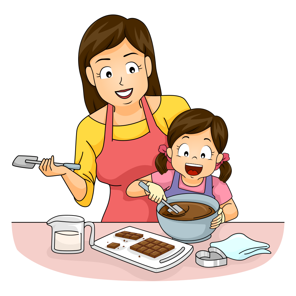 Baking Human Cooking Behavior Mother Reading PNG Image