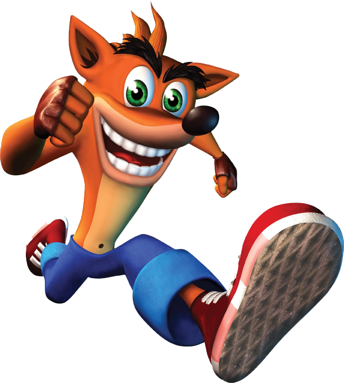 Play Mutant Crash Over Mind Warped Art PNG Image