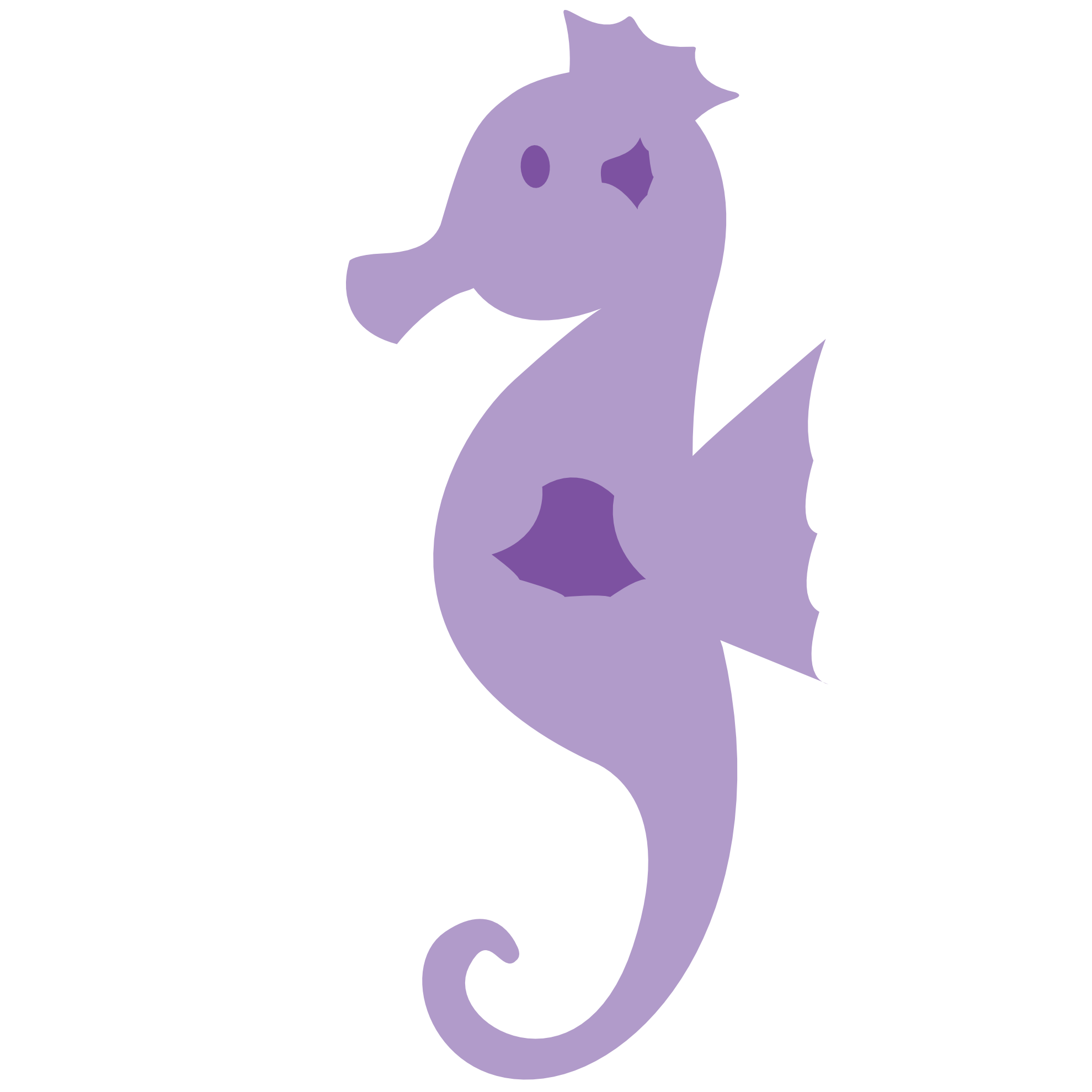 Cute Seahorse Transparent Background PNG Image