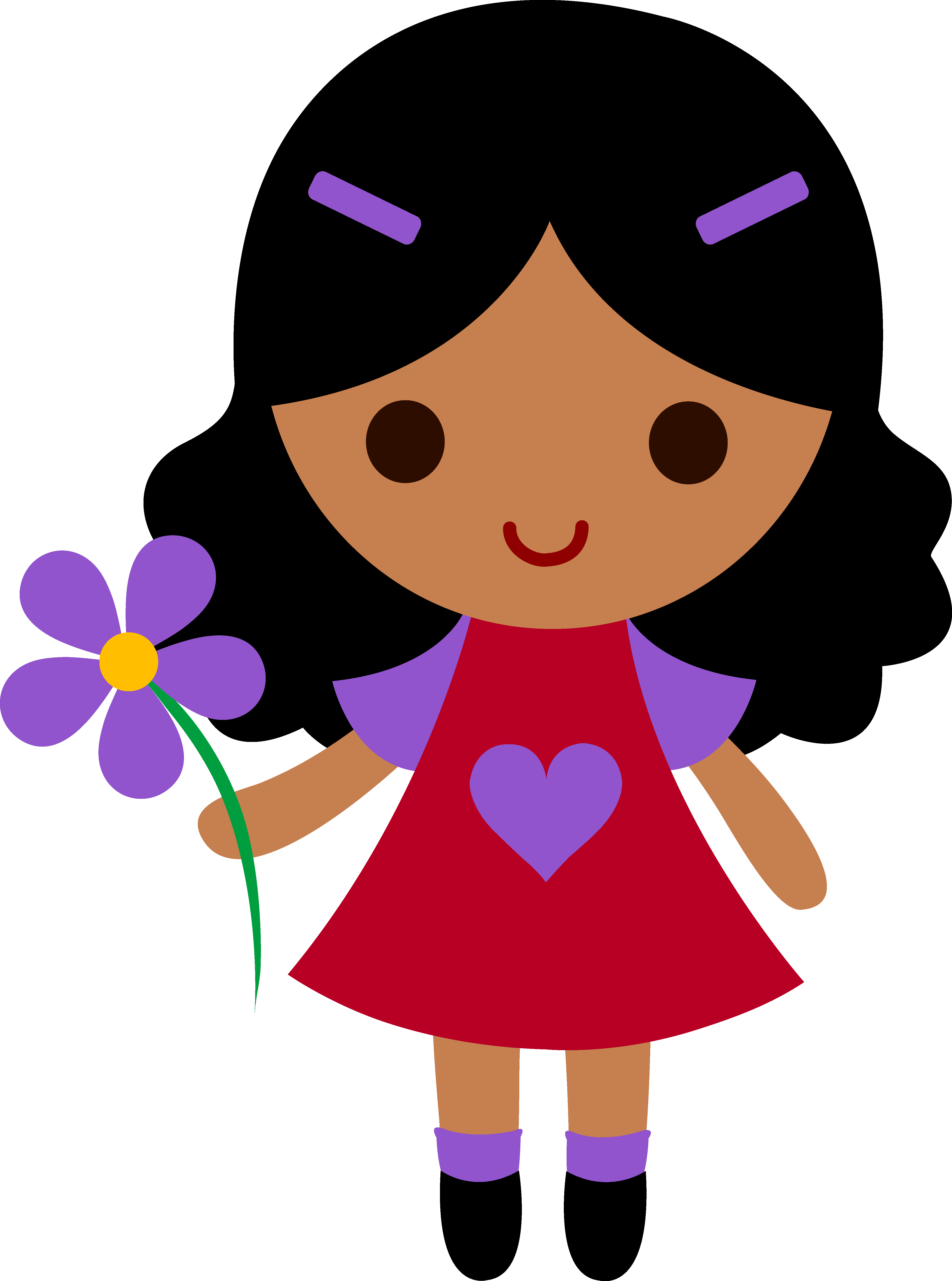 Cute Cartoon Girl Transparent Picture PNG Image