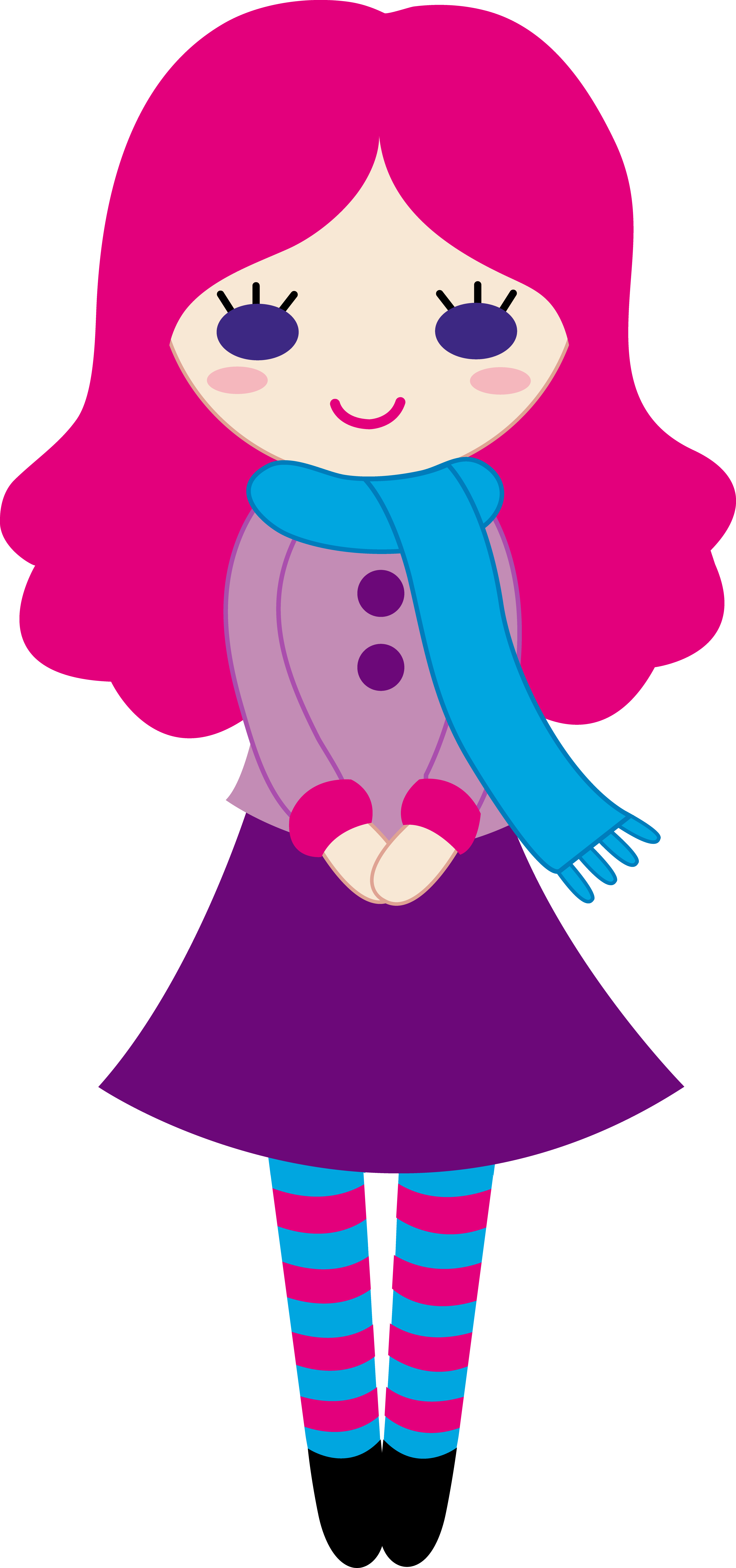 Cute Cartoon Girl Transparent Image PNG Image