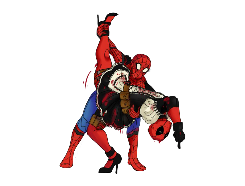 Spiderman And Deadpool Free Transparent Image HQ PNG Image
