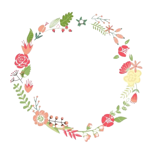 Floral Vintage Frame Round PNG Free Photo PNG Image