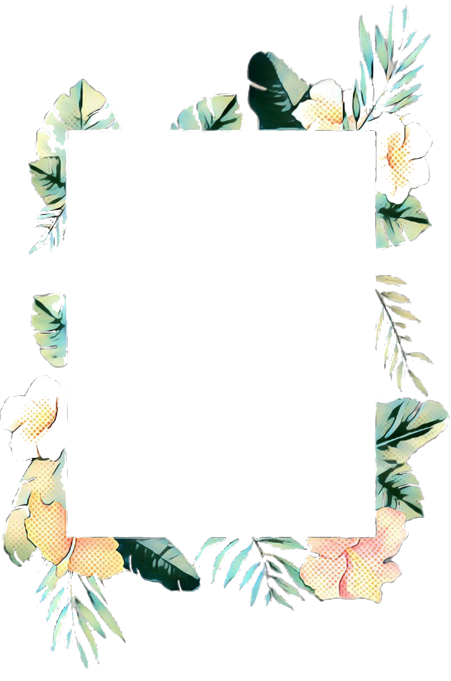 Floral Vintage Frame Free Photo PNG Image